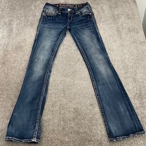 Rock Revival Jeans Womens 30 Y2K Bootcut Rhian Embellished (Size Tag 27)
